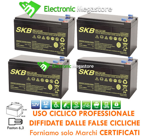 Batterie ricaricabile piombo - 4,